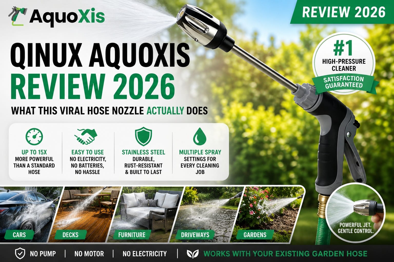 Qinux Aquoxis Review 2026 Explores Why Homeowners are Comparing Hose Nozzle Attachments for Outdoor Cleaning