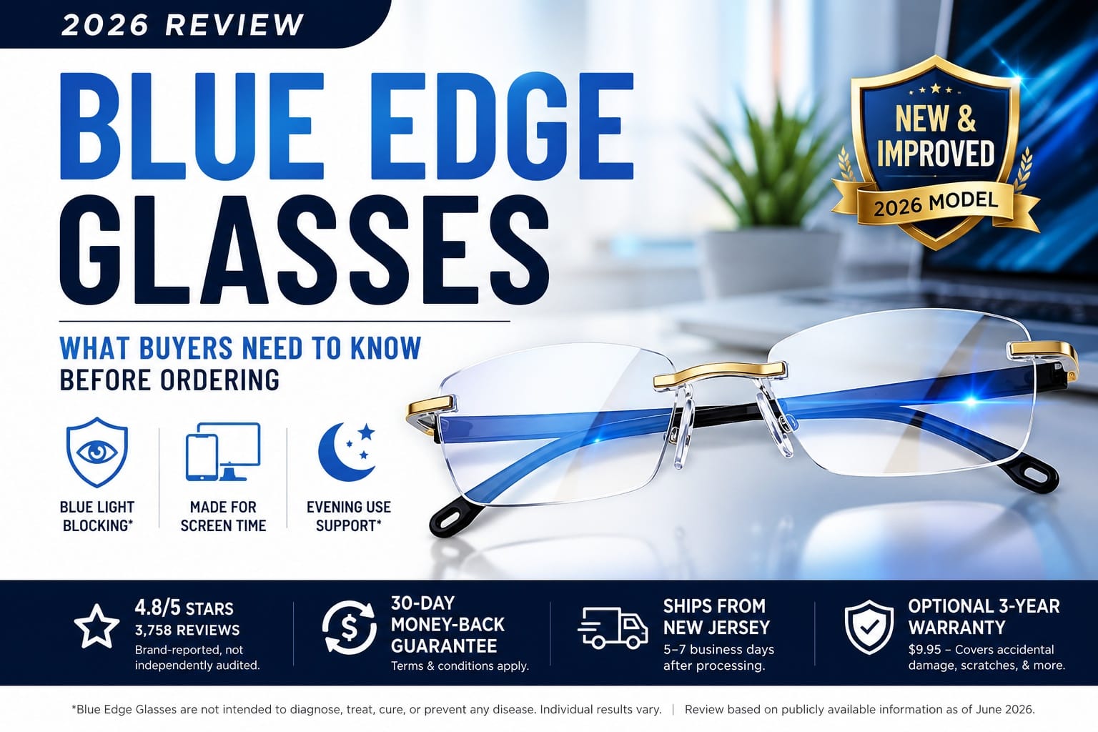 Blue Edge Glasses Review 2026 Explores Why Screen Users Are Comparing Blue Light Eyewear Before Ordering