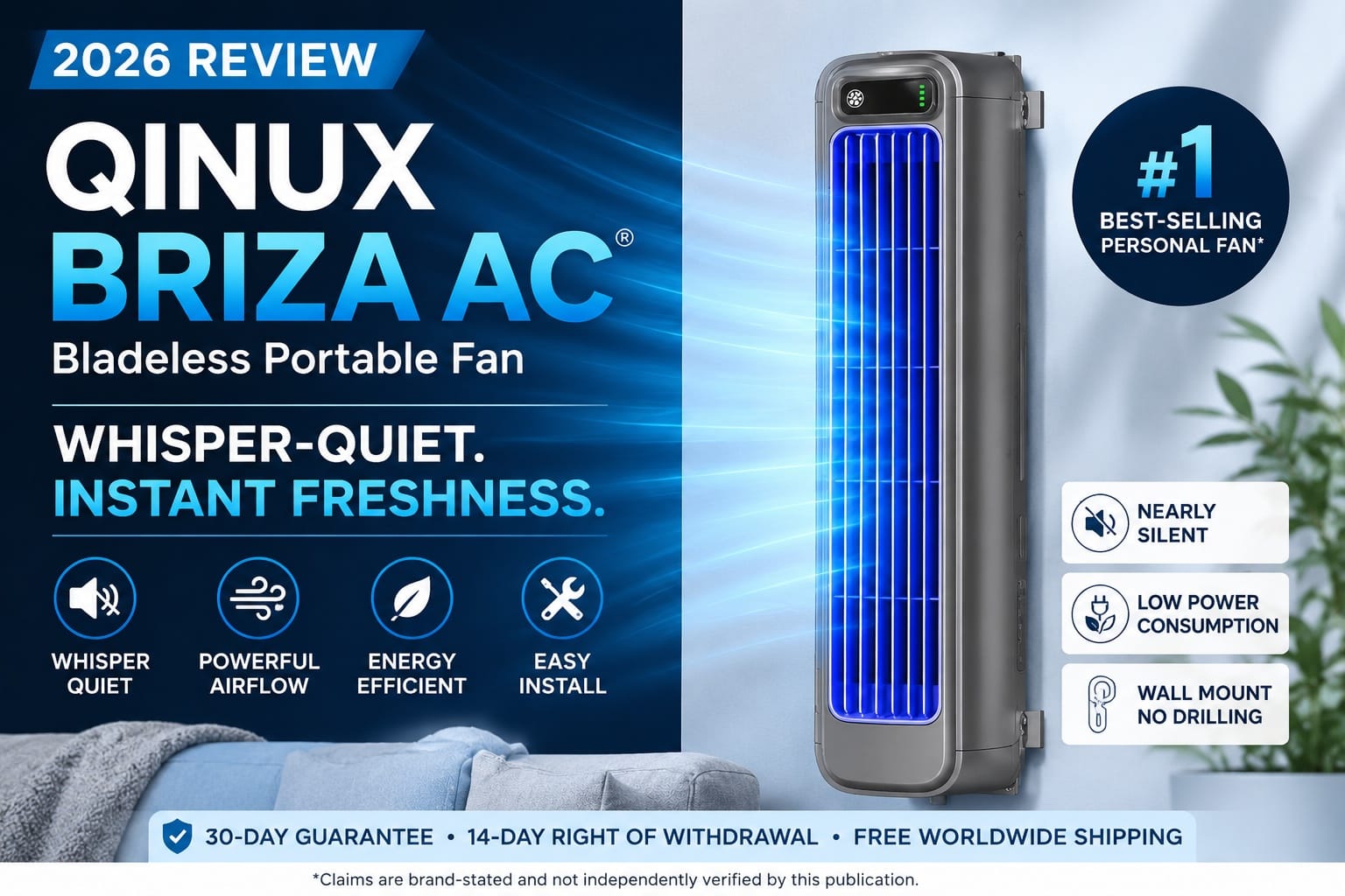 Qinux BrizaAC Review 2026 Explores Why Consumers are Comparing Bladeless Portable Fans Before Summer Heat Peaks