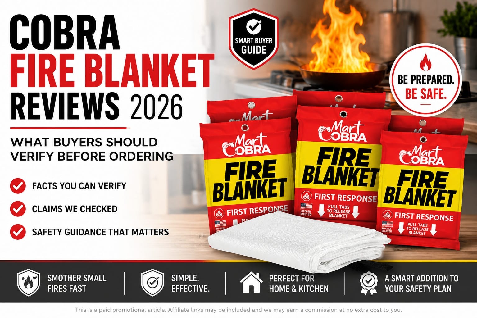 Cobra Fire Blanket Review 2026: What Buyers Should Know Before Ordering a Kitchen Fire Safety Blanket