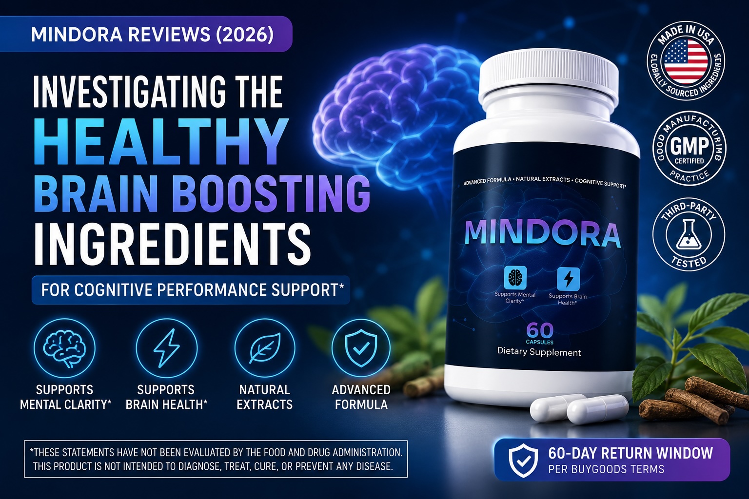 Mindora Reviews (2026) Investigating the Healthy Brain Boosting Ingredients for Cognitive Performance Support