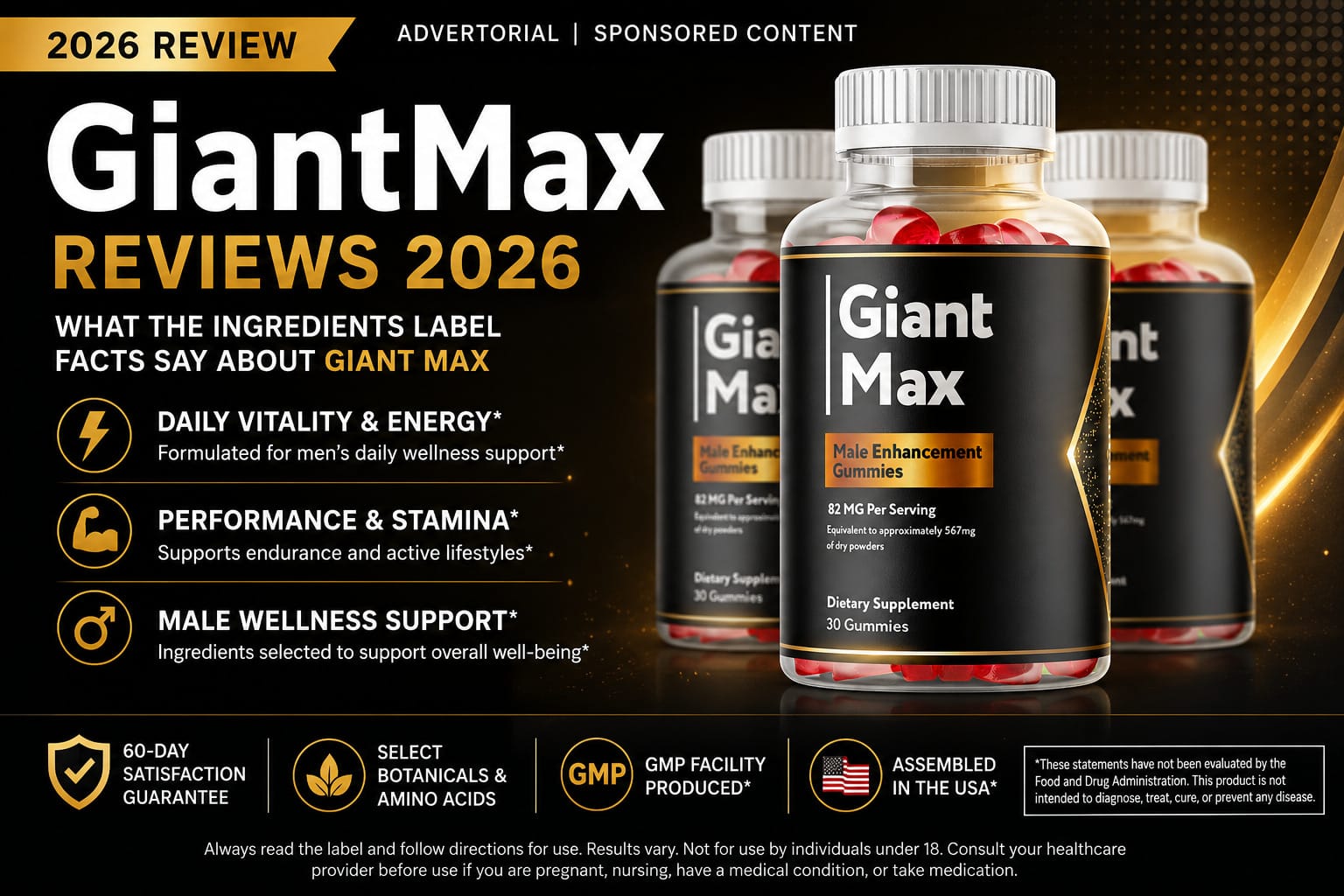 GiantMax Reviews (2026) What the Ingredients Label Facts Say About Giant Max for Men