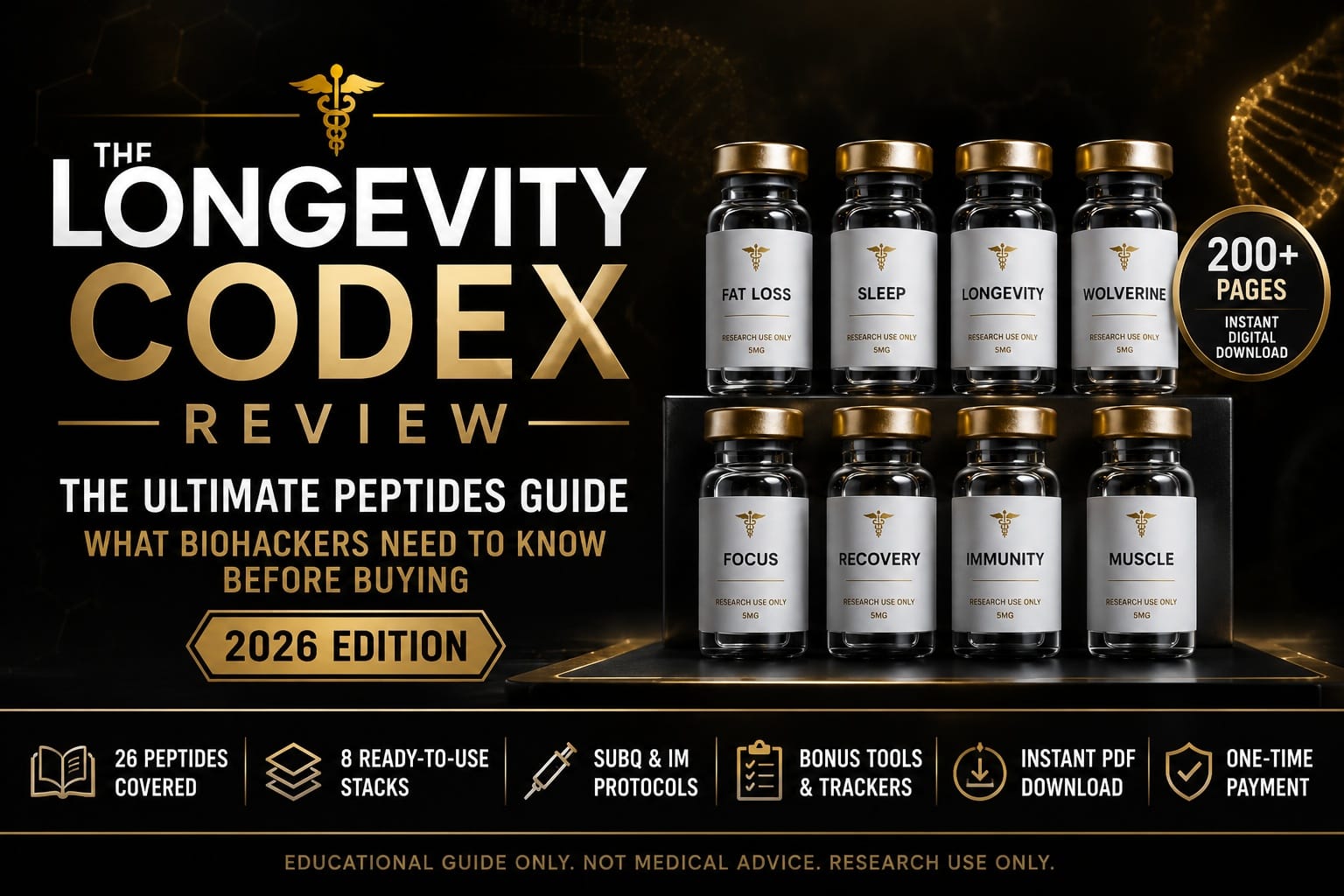 TheLongevityCodex Review 2026: What Biohackers Should Know Before Ordering the Peptide Education Guide