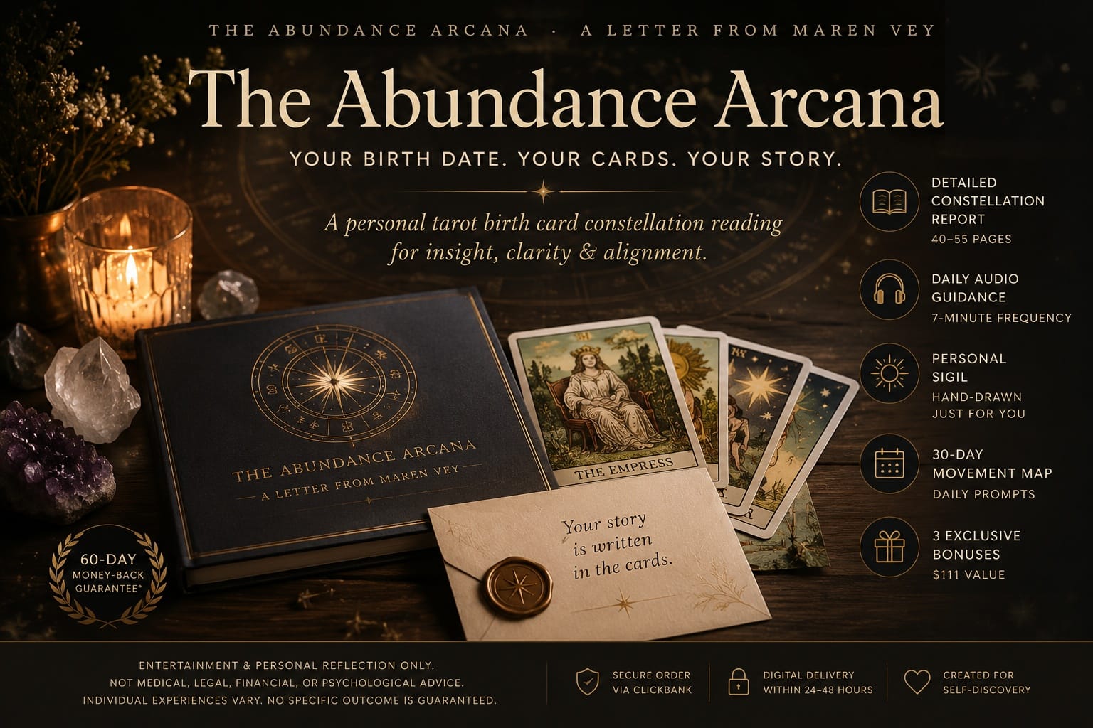 The Abundance Arcana Review 2026: What Buyers Should Know Before Ordering Maren Vey’s Birth Card Reading