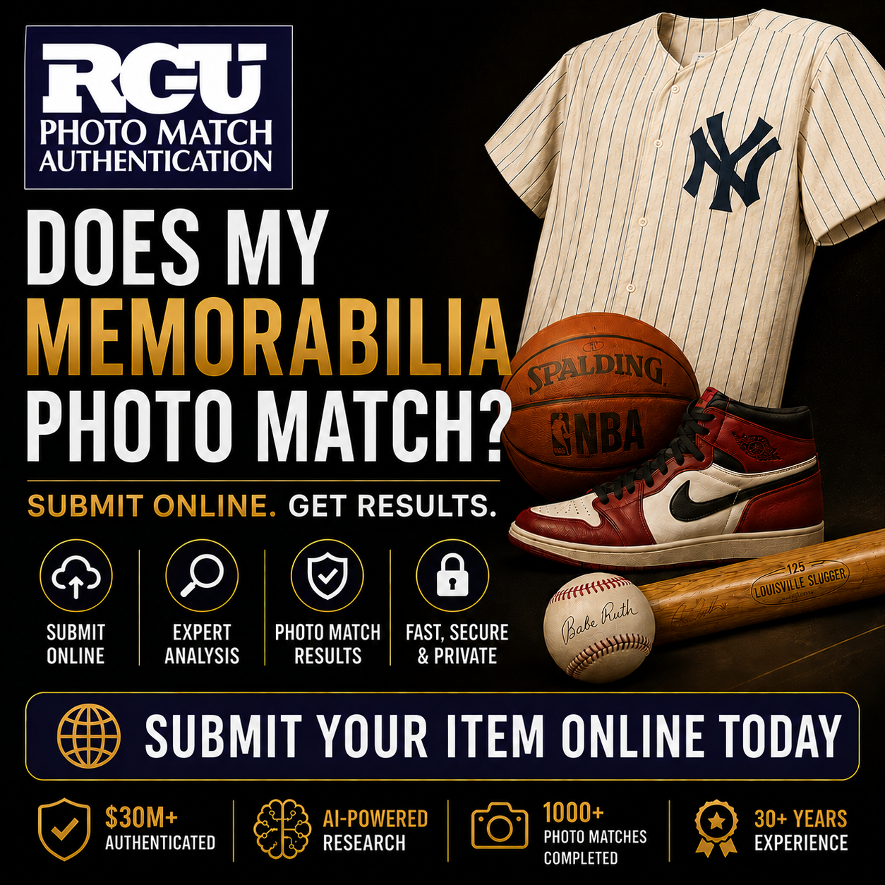 MDCE's RealGameUsed.com Launches Revolutionary Online Memorabilia Authentication Platform, First in Industry for Fully Digital Photo Match Submissions