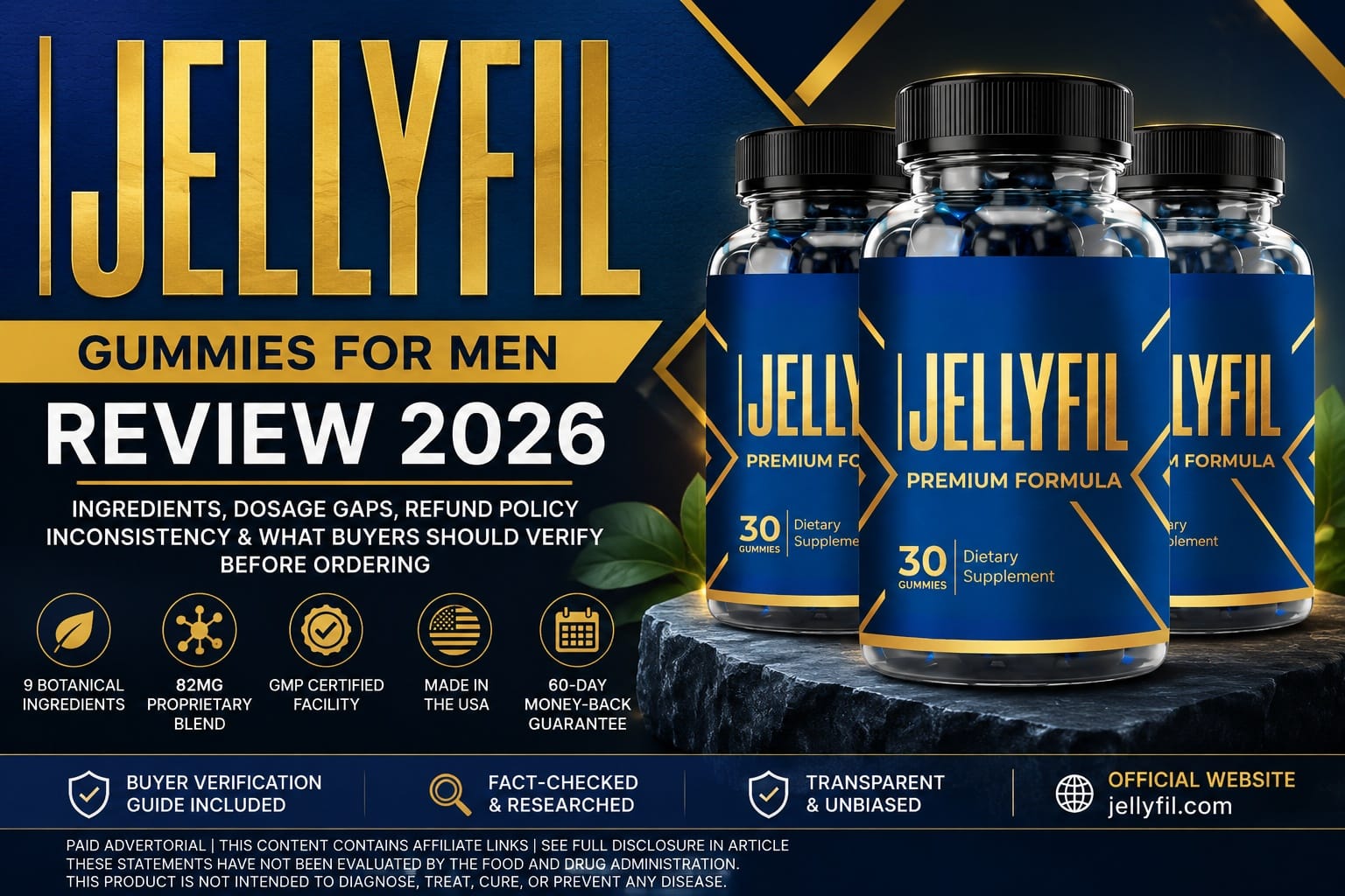 Jelly Fil Gummies Review 2026: What Buyers Should Know About Ingredients, Pricing, Refund Terms, and Men's Wellness Support