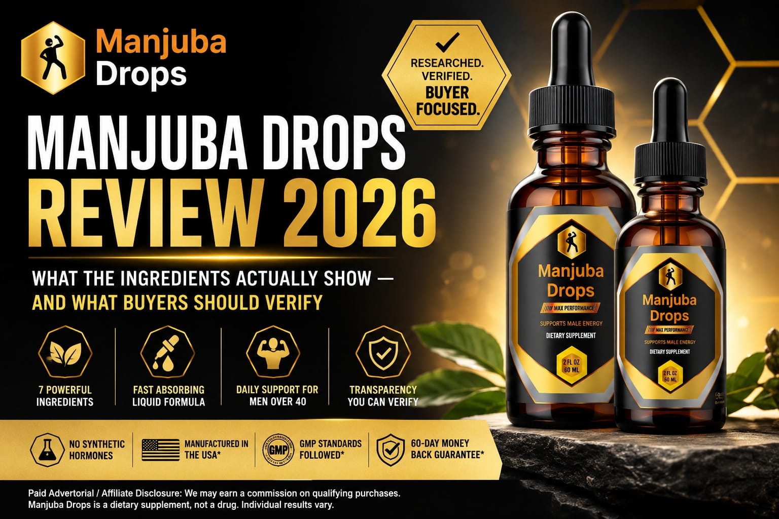 Manjuba Drops Review 2026: Ingredients, Safety & Buyer Guide