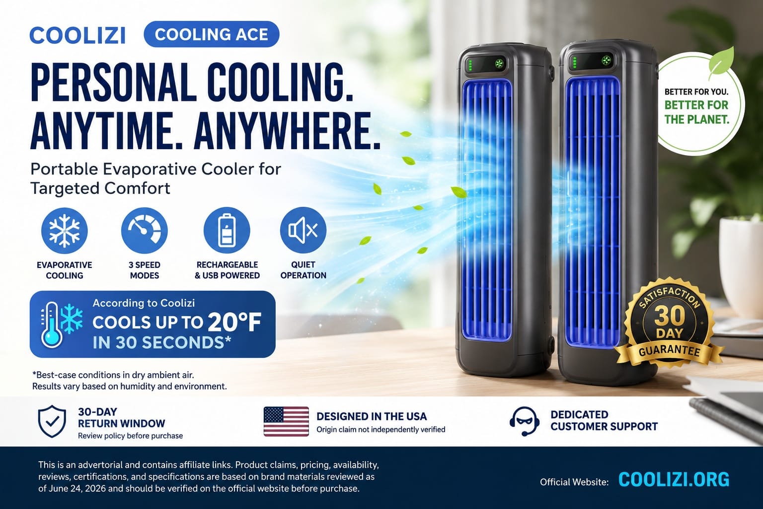 Best Cooling Ace Portable Air Cooler Reviewed 2026: What it Actually Does, Who it's Built for, and the One Climate Truth Every Buyer Should Know First