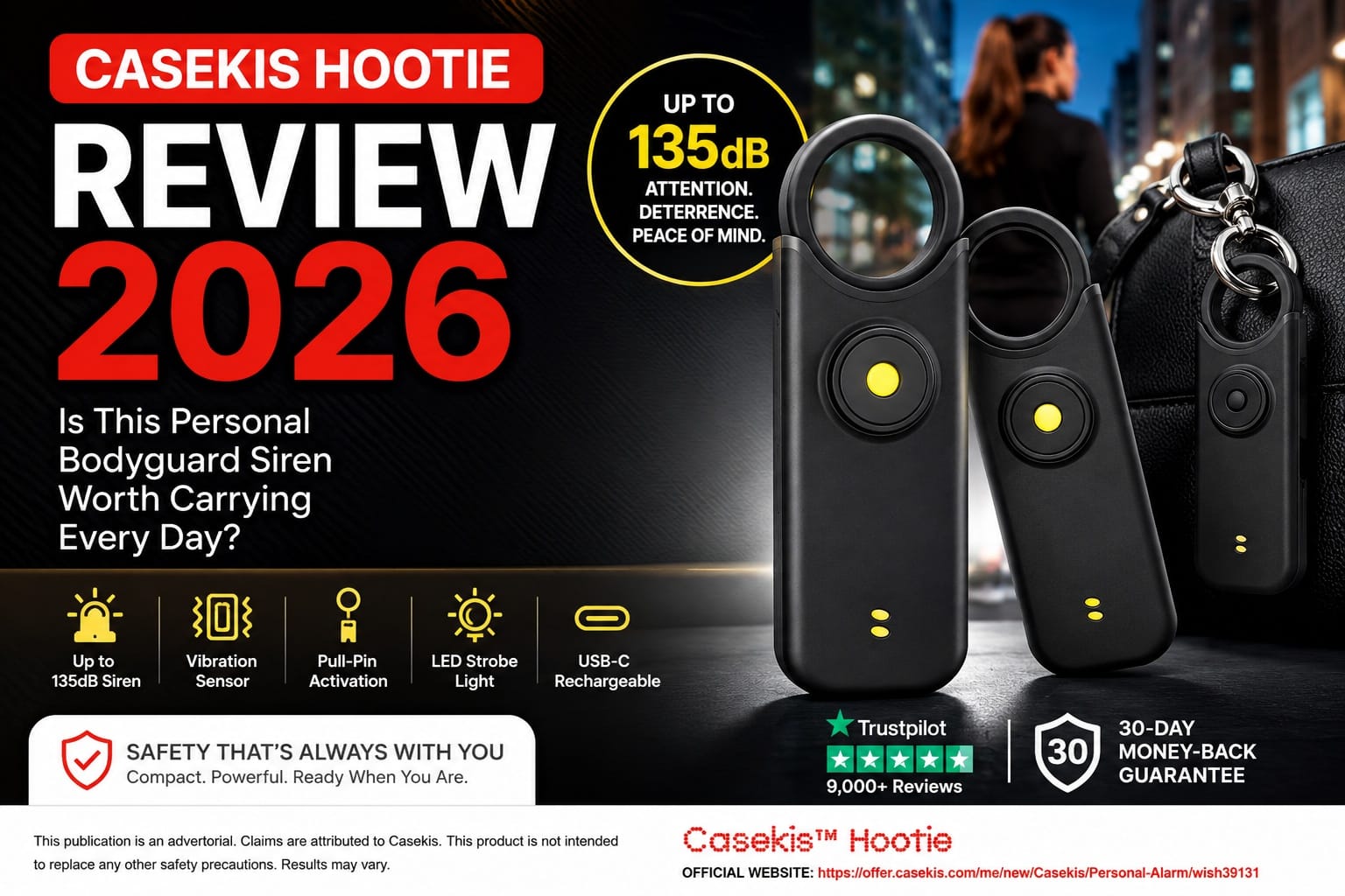 Casekis Hootie Review 2026: The Rechargeable Personal Safety Alarm Built to be Ready When You Need it