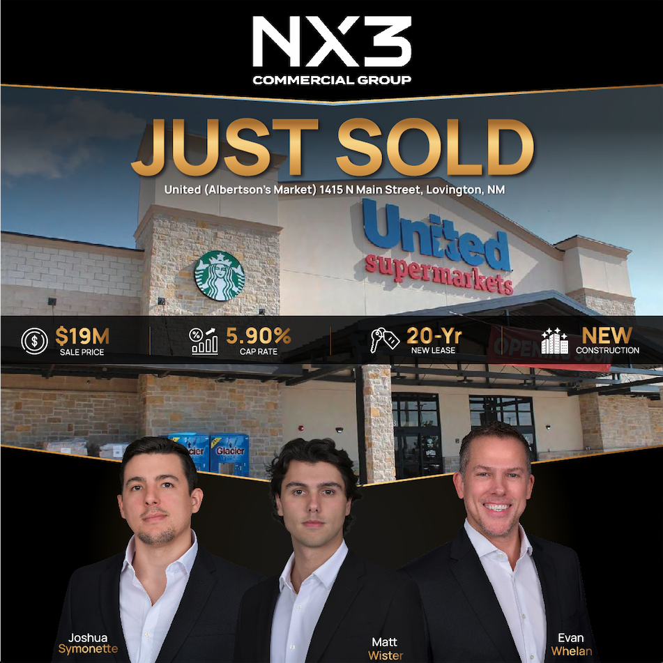 NX3 Commercial Group Closes $19 Million United Supermarkets (Albertsons) Net Lease Deal in Lovington, New Mexico