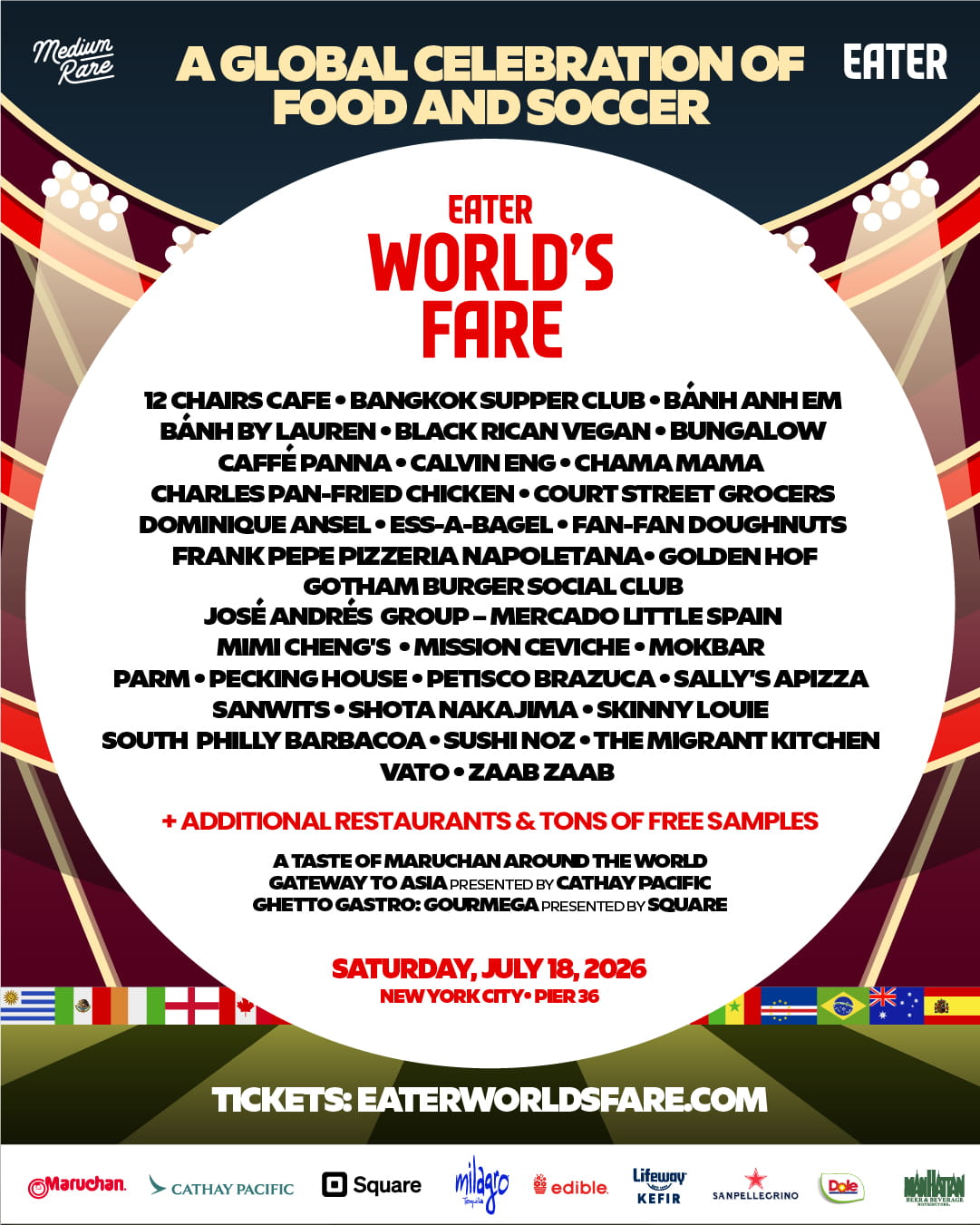 Eater Announces The Eater World's Fare Global Culinary Celebration During World Soccer Championship in New York City 