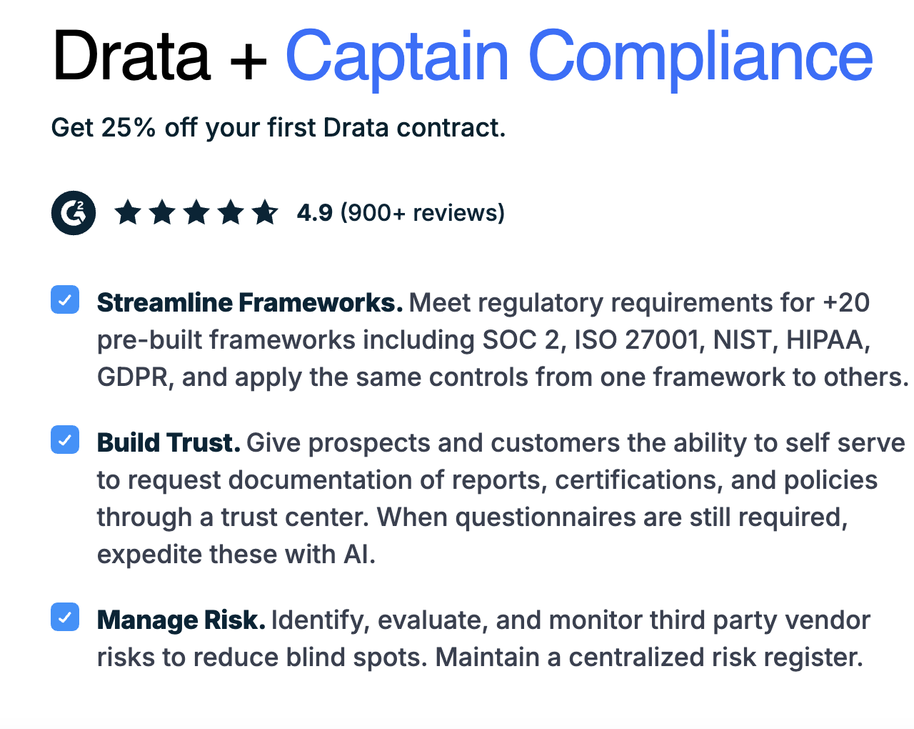 Drata + Captain Compliance Customers Unlock Exclusive Discount Through Compliance Partnership