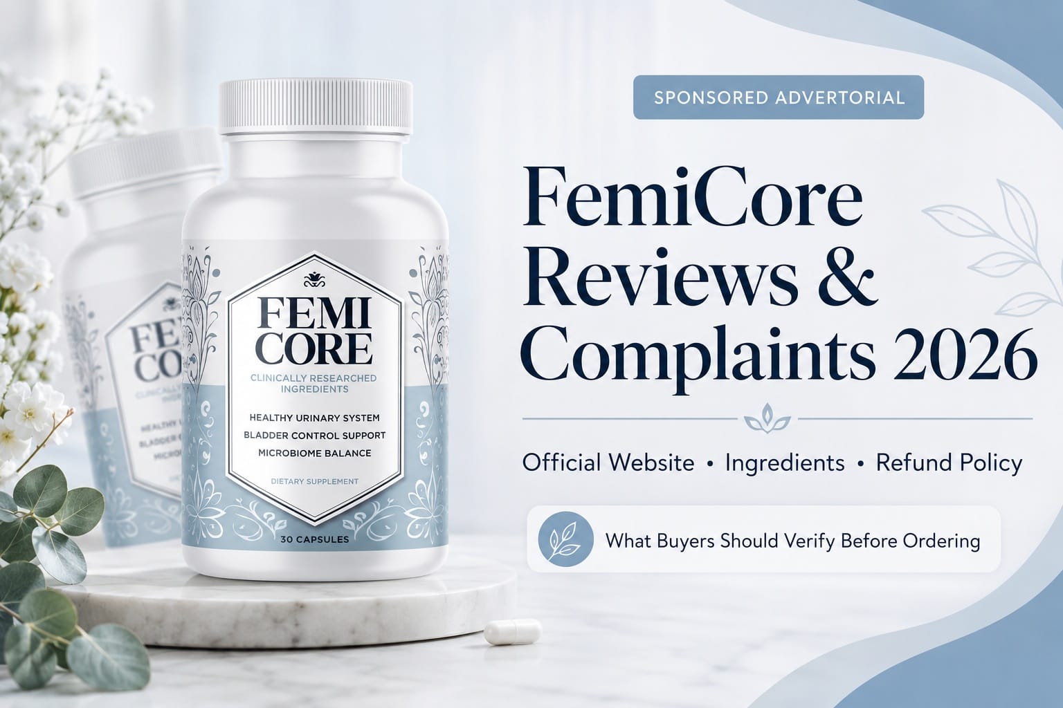 FemiCore Reviews and Complaints 2026: What Buyers Should Verify Before Trusting the Bladder Support Hype