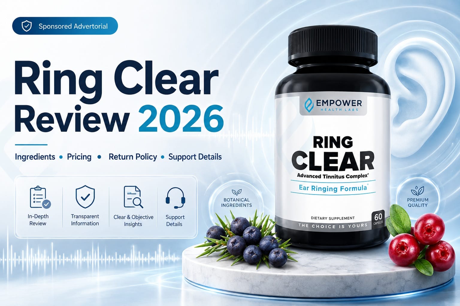 Ring Clear Supplement Reviews 2026: Why This 12-Ingredient Ear Ringing Support Formula Has Buyers Taking a Closer Look