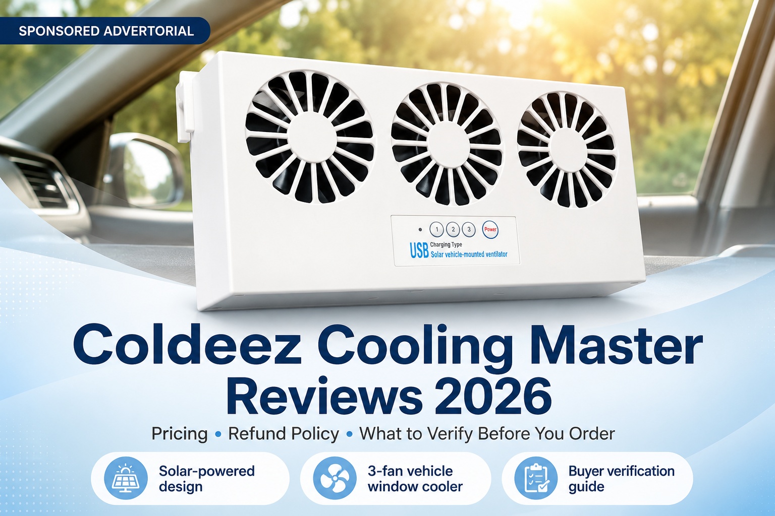 Coldeez Cooling Master Reviews 2026: Is This Solar-Powered Car Window Fan the Simple Summer Driving Upgrade Buyers Are Checking Before Ordering?