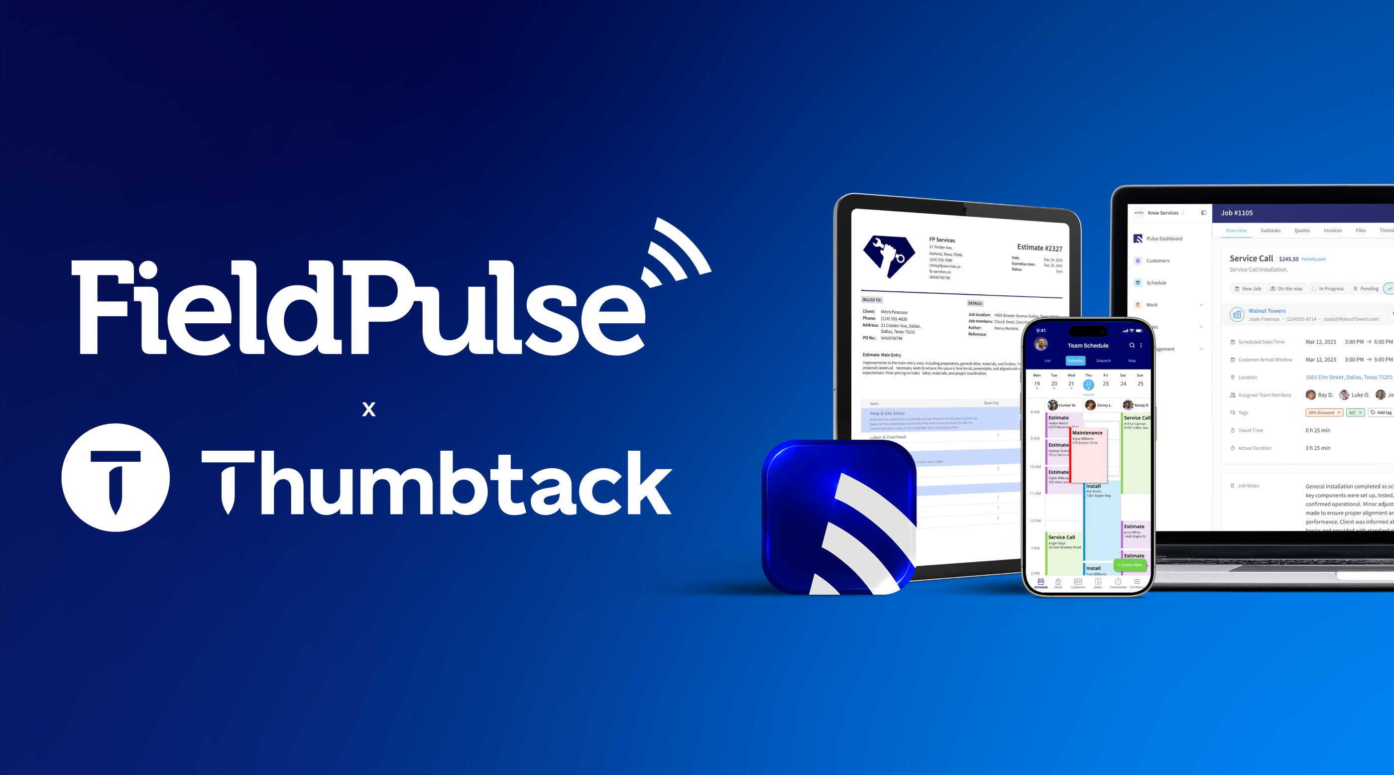 FieldPulse Announces Integration with Thumbtack to Connect Millions of Homeowner Requests Directly to Service Pros in Real Time