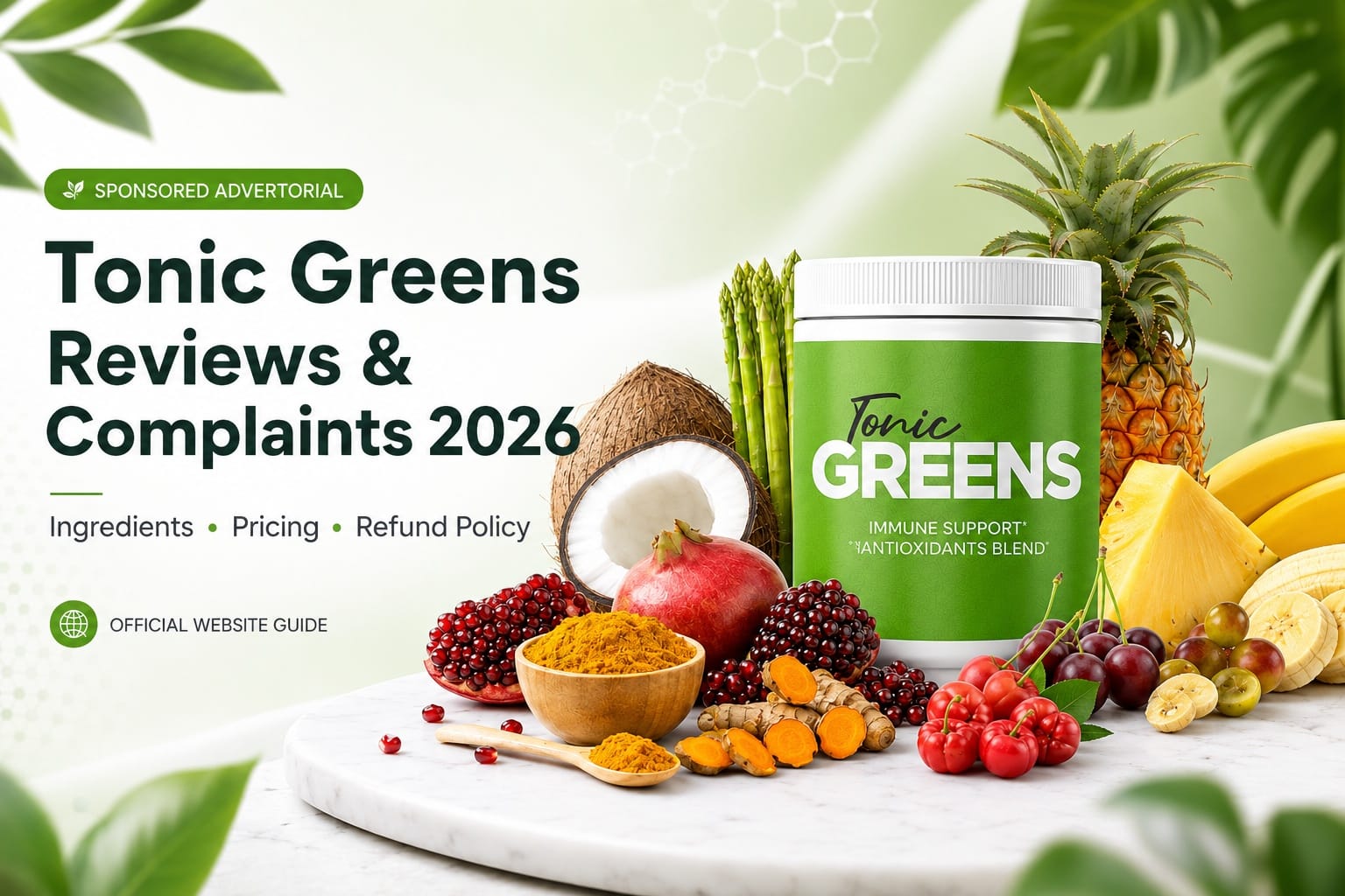 Tonic Greens Reviews & Complaints (2026) Complete Ingredient Investigation for TonicGreens Powder