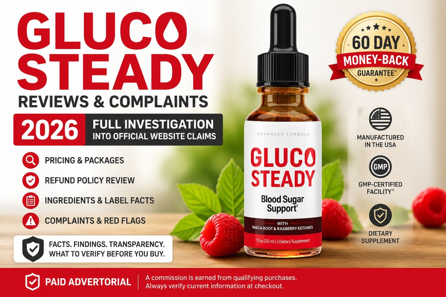 GlucoSteady Reviews & Complaints (2026): Full Investigation into Gluco Steady Official Website Claims