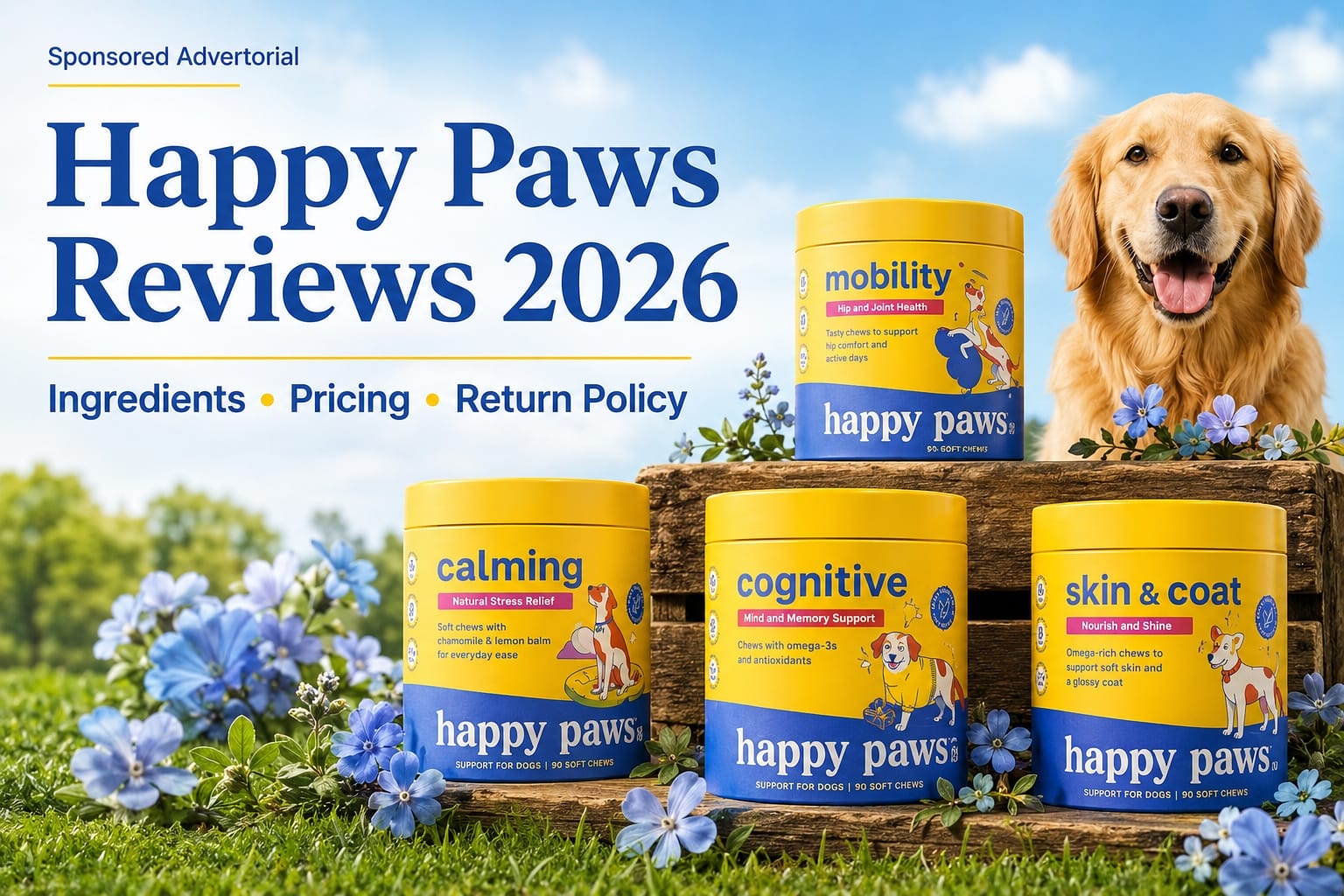 Happy Paws Reviewed: Natural Dog Vitamin Supplements with Organic Health-Boosting Ingredients for Pet Parents