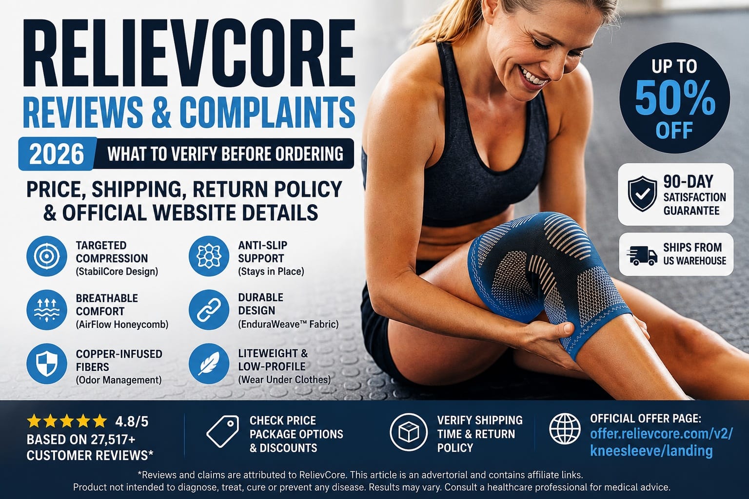RelievCore Reviews and Complaints 2026: Is This the Anti-Slip Knee Support Upgrade Buyers are Rechecking?