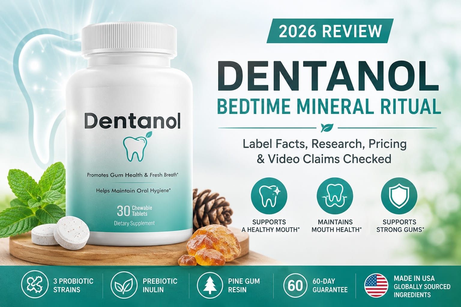 Dentanol Reviews 2026: Label Facts vs Bedtime Mineral Ritual with Arctic Pine Tree Sap Paste Recipe