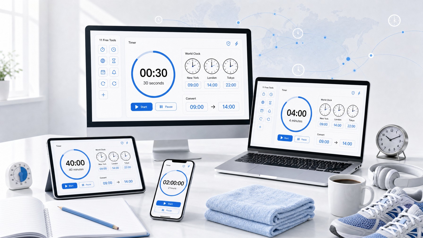 Eleven Free, Privacy-First Time Tools Launch in a Single Day - No Ads, No Sign-Ups, No Tracking Cookies