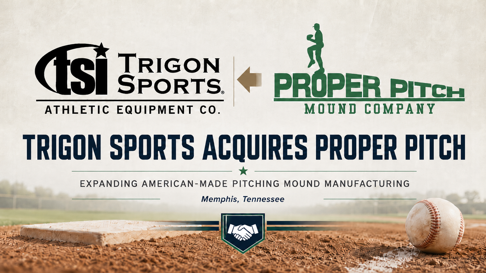 Trigon Sports Acquires Proper Pitch, Inc., Expanding American-Made Baseball Pitching Mound Manufacturing
