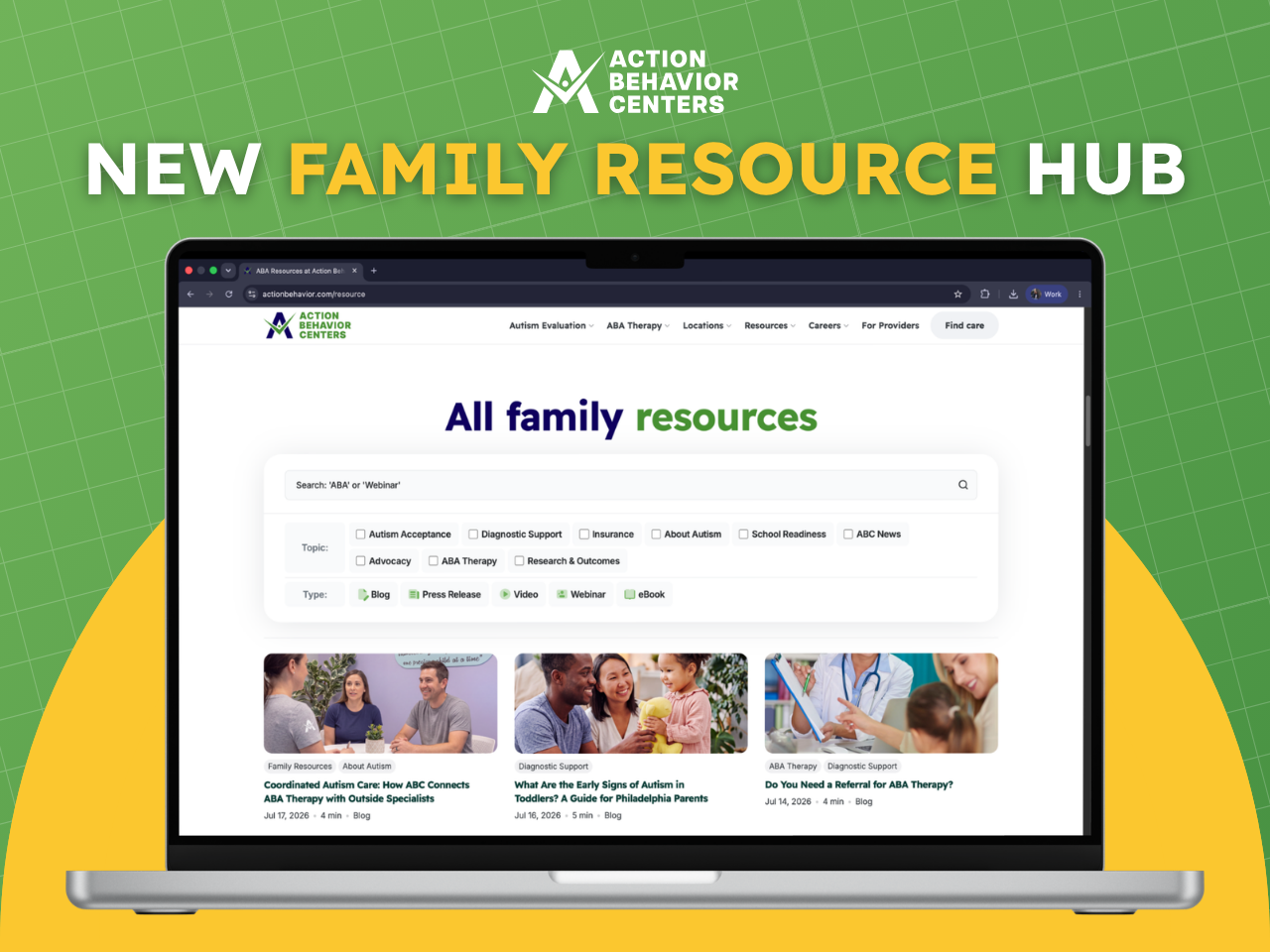 Action Behavior Centers Expands Support for Families with New Family Resource Hub for Autism and ABA Therapy