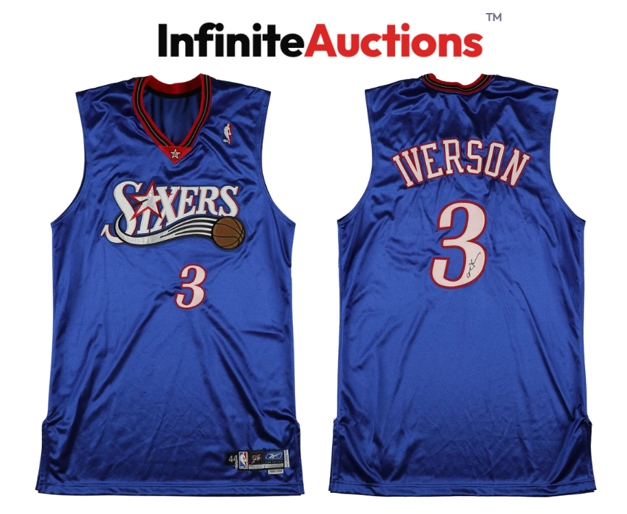 Sotheby's Just Sold an Iverson Jersey for $192K - Now Bid on This Rare Photo-Matched Iverson Jersey Before Infinite Auctions Closes Saturday