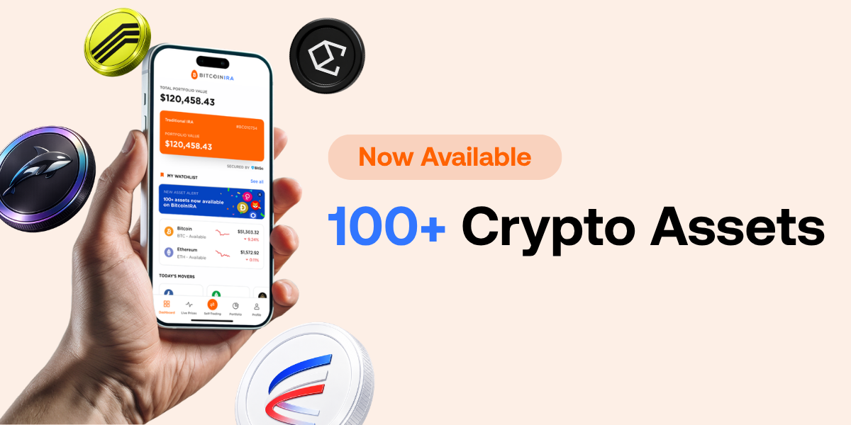 BitcoinIRA Expands to 100 Supported Cryptocurrencies, Offering Investors More Ways to Diversify Retirement Portfolios