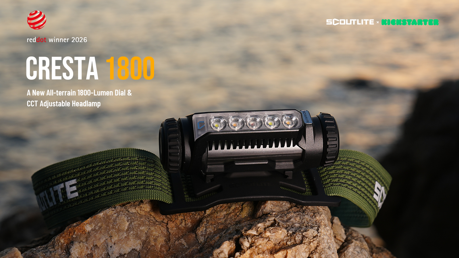 Scoutlite Unveils Cresta 1800: A New All-Terrain Headlamp with 1800 Lumens and Adjustable CCT