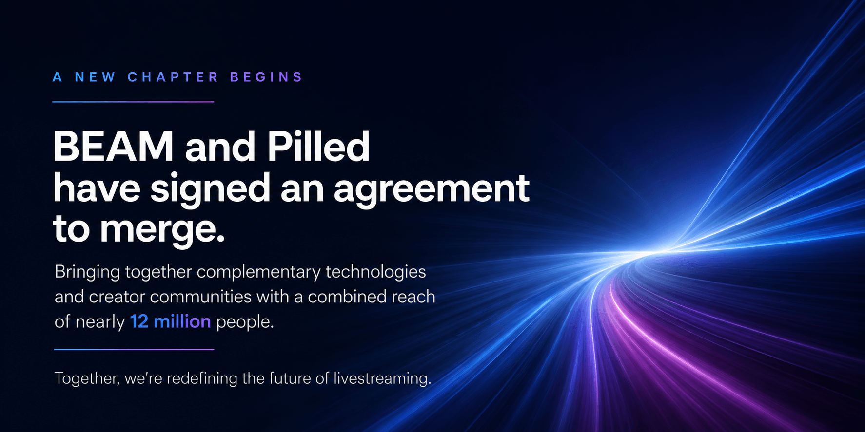 BEAM Media Corp and Pilled LLC Sign Agreement to Merge