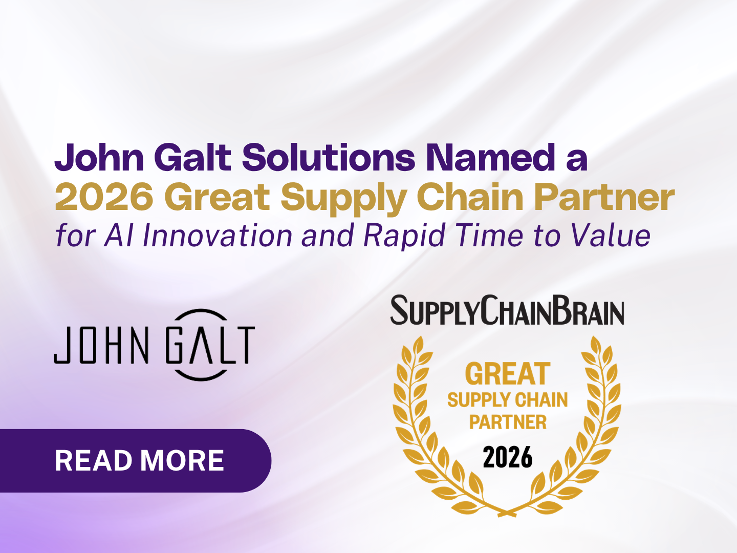 John Galt Solutions Named a 2026 Great Supply Chain Partner for AI Innovation and Rapid Time to Value
