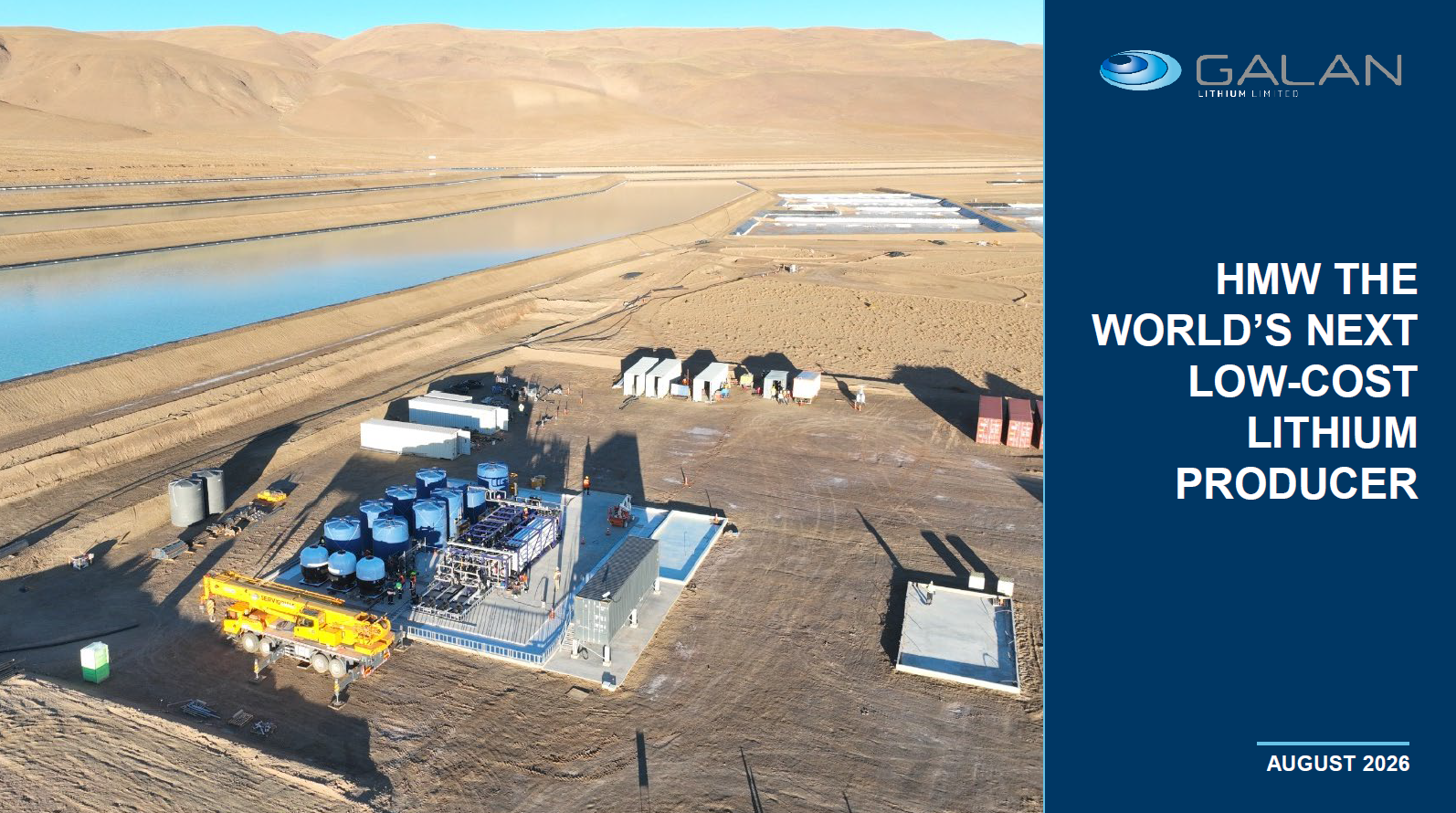 Galan Lithium Releases Updated Investor Presentation