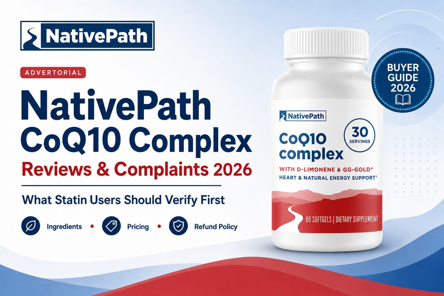 NativePath CoQ10 Complex Reviews and Complaints: Statin-Conscious Adults Over 40 Discover the 3-in-1 Formula Designed for Daily Energy Support