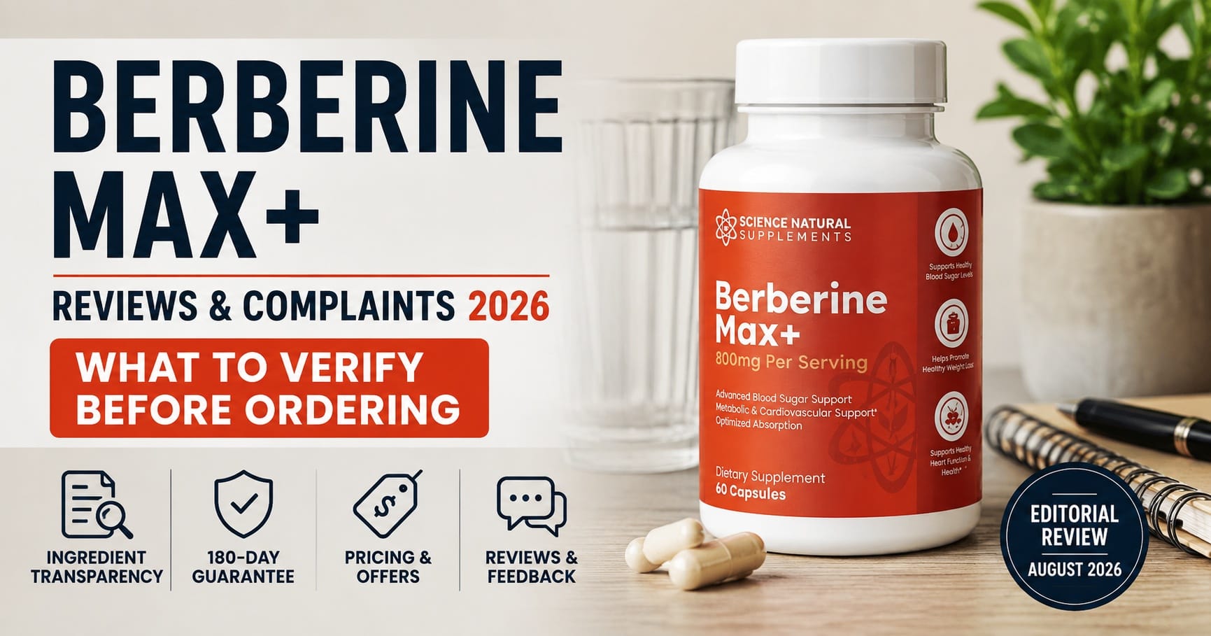 Berberine Max+ Reviews and Complaints 2026: Adults Ready to Take Control of Their Metabolic Wellness Discover the Two-Form Berberine Formula