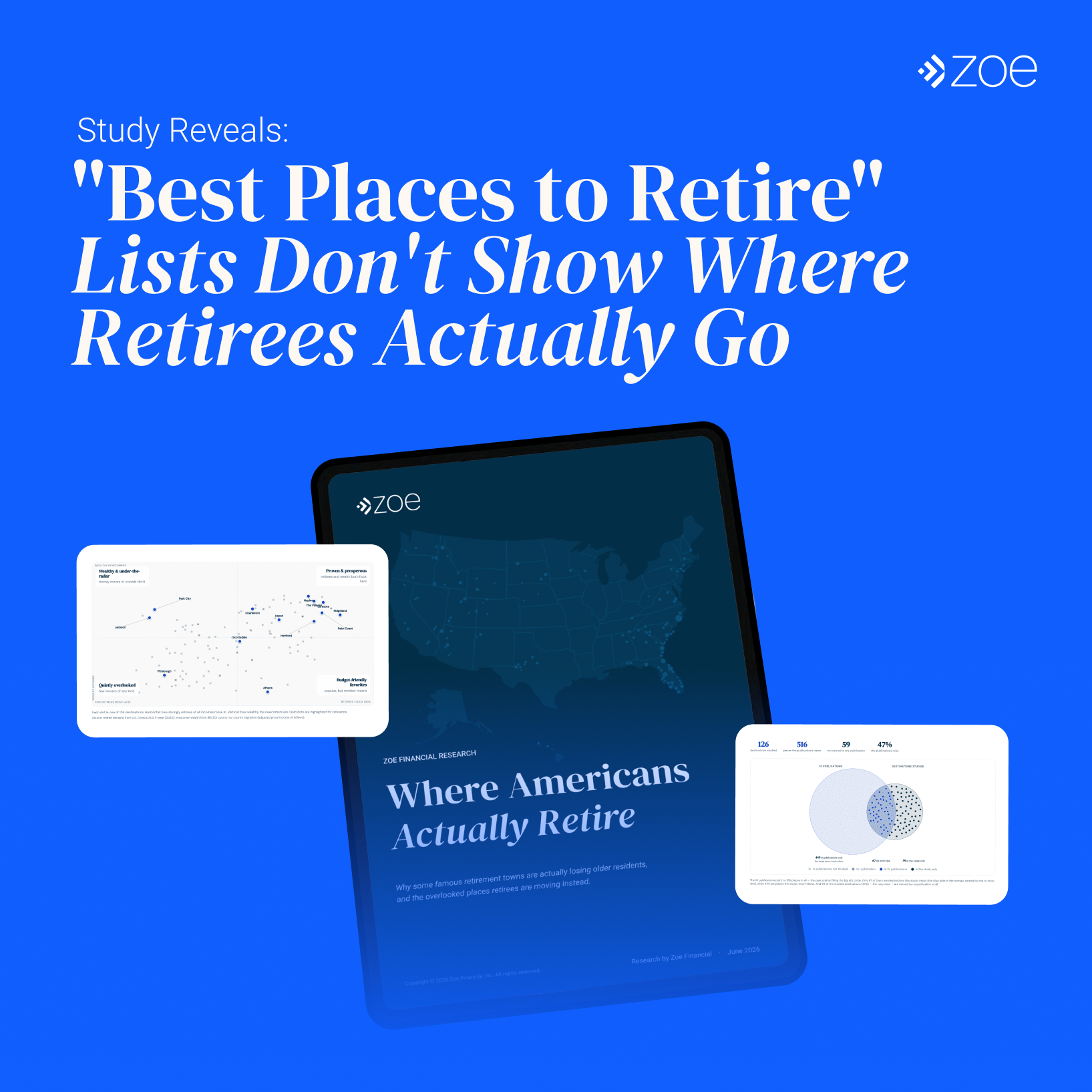 Study Shows That "Best Places to Retire" Lists Miss Where Retirees Actually Go
