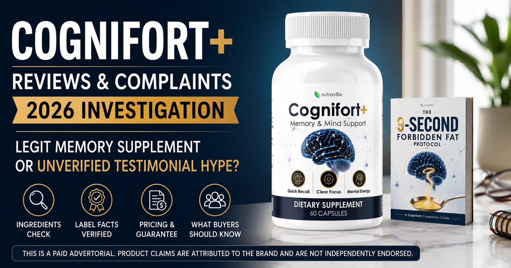 CogniFort+ Reviews and Complaints 2026: Could This Be the Memory-Support Formula You’ve Been Hoping to Find?