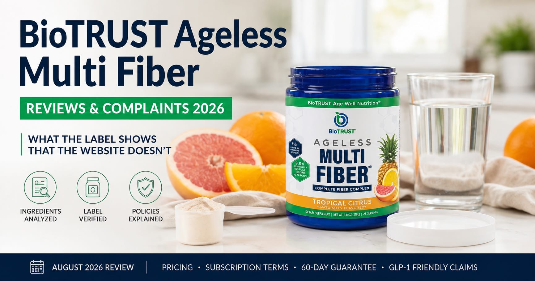 BioTRUST Ageless Multi Fiber Reviews 2026: Could This Simple Six-Fiber Mix Finally Be the Gut-Wellness Routine You've Been Looking For?