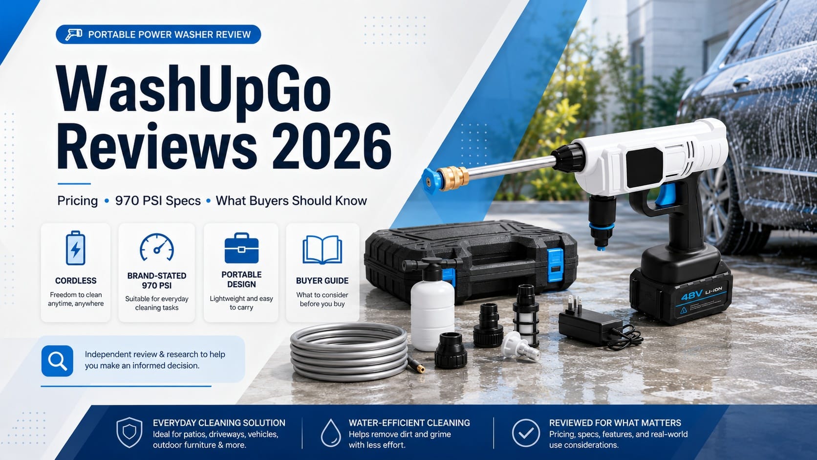WashUpGo Reviews 2026: Hate Dragging Out the Hose? Could This 970 PSI Cordless Washer Be the Cleaning Upgrade You've Been Waiting For?