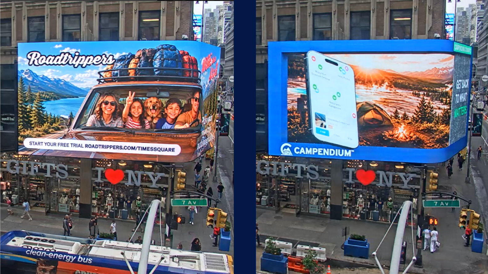 From the Open Road to the Crossroads of the World: Roadtrippers and Campendium Light Up Times Square