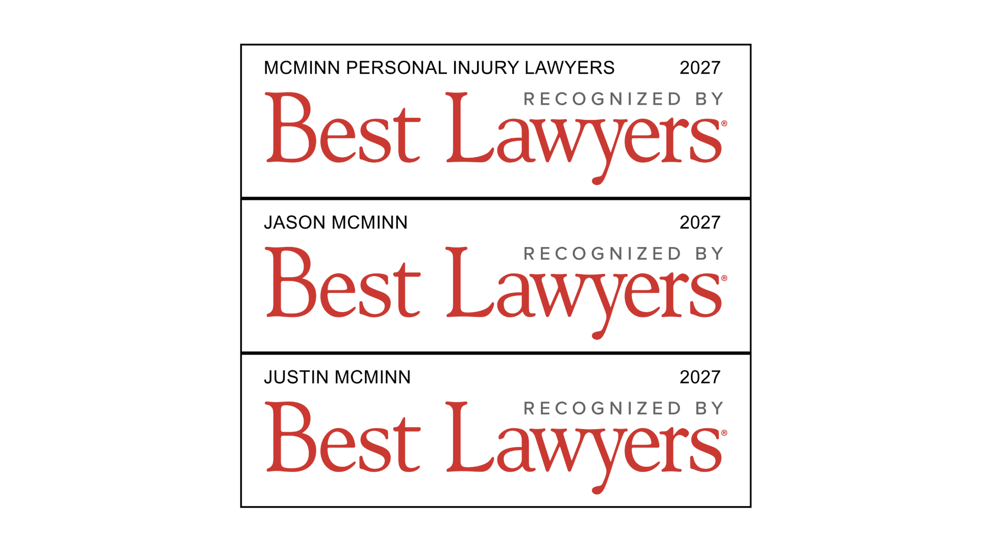 Justin and Jason McMinn Recognized in The Best Lawyers in America 2027