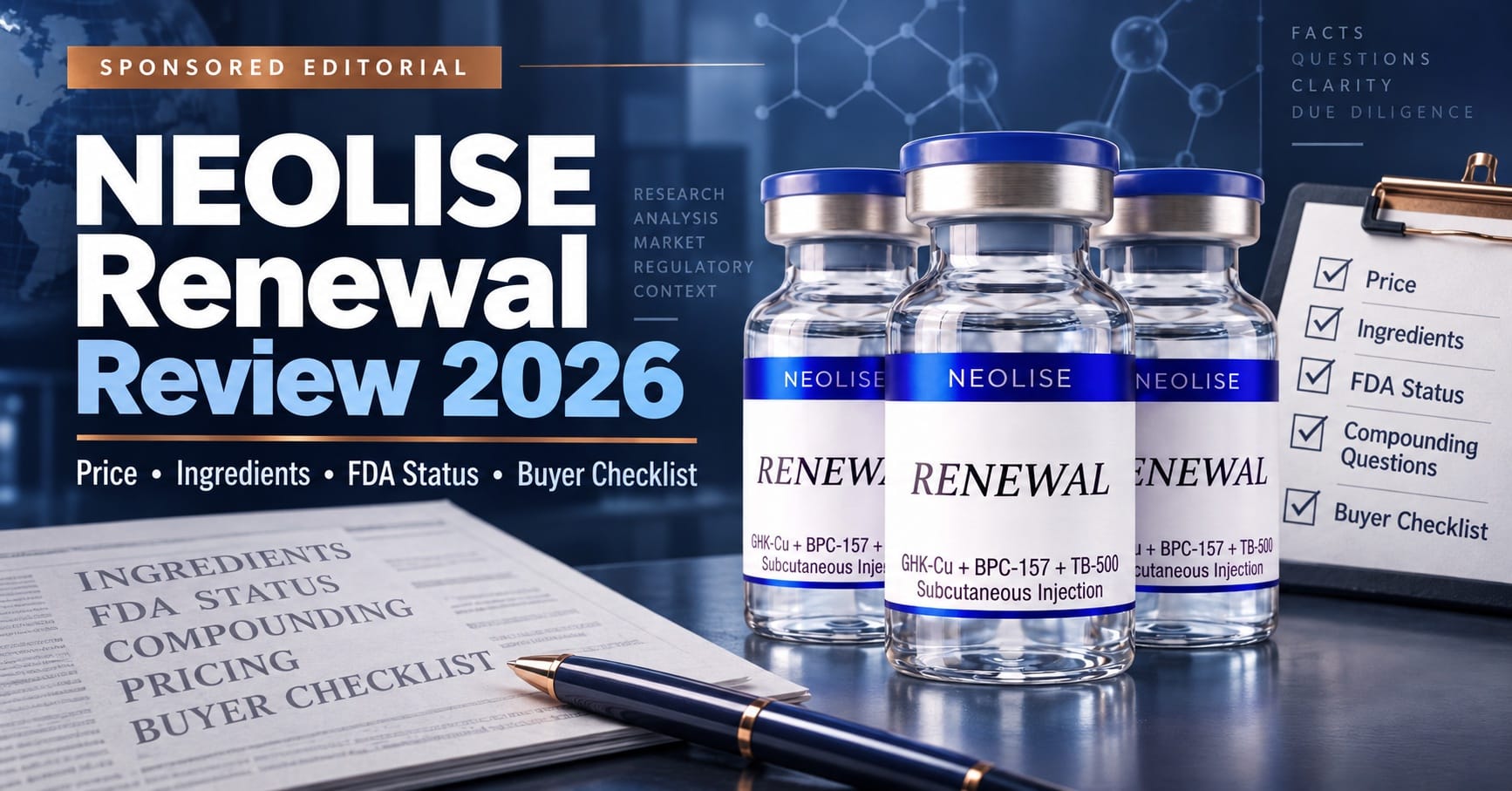 NEOLISE Renewal Review 2026: Is This the 4-Peptide Prescription Pathway Adults Over 30 are Looking For? Formula, Price & FDA Context Examined