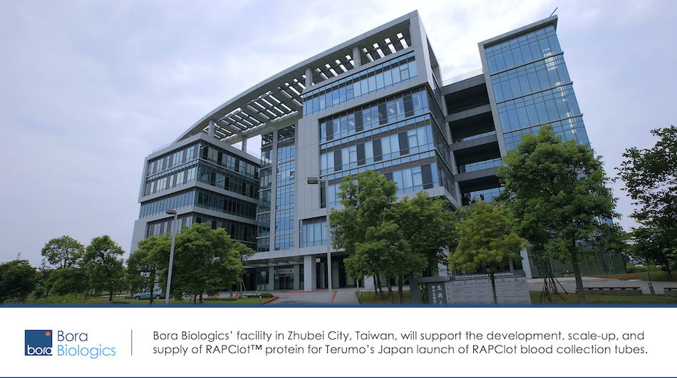 Bora Biologics Selected to Develop, Scale Up, and Supply RAPClot(TM) Protein Supporting Terumo's Japan Launch of RAPClot Blood Collection Tubes