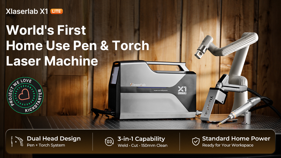 Xlaserlab X1 LITE Is Now Live on Kickstarter, Bringing Pen & Torch Laser Metalworking to More Workspaces and Home Settings