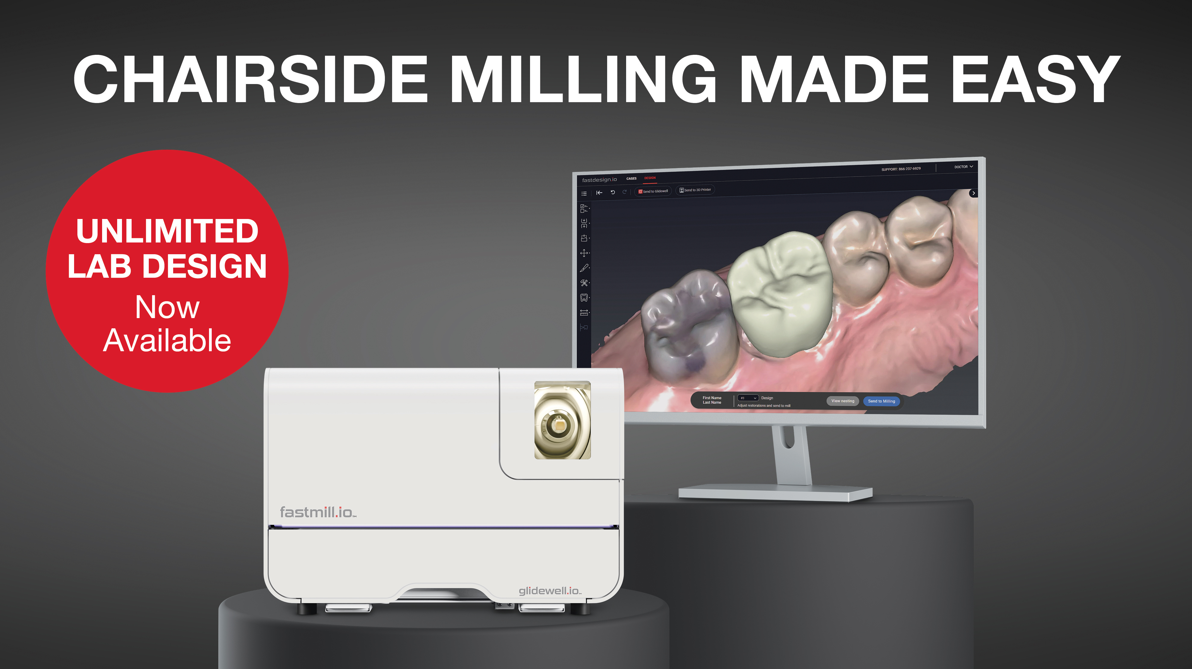 Glidewell Announces Unlimited Lab Design Service Exclusively for fastmill.io(TM) Owners