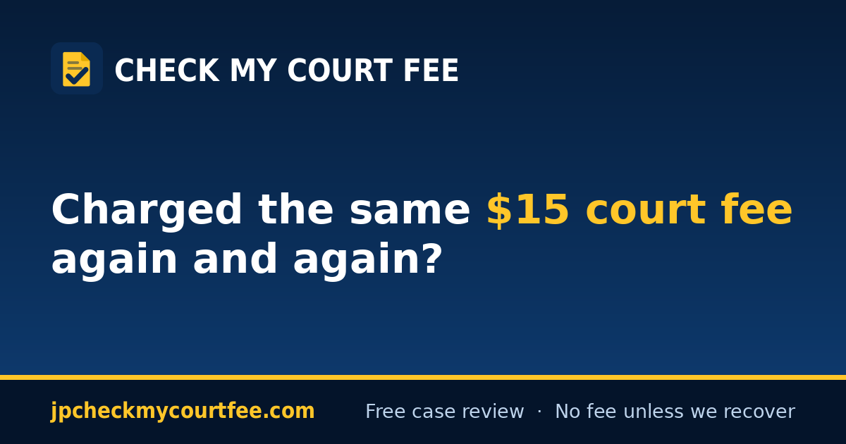 Jefferson Parish Litigants Were Charged the Same $15 Court Fee Again and Again