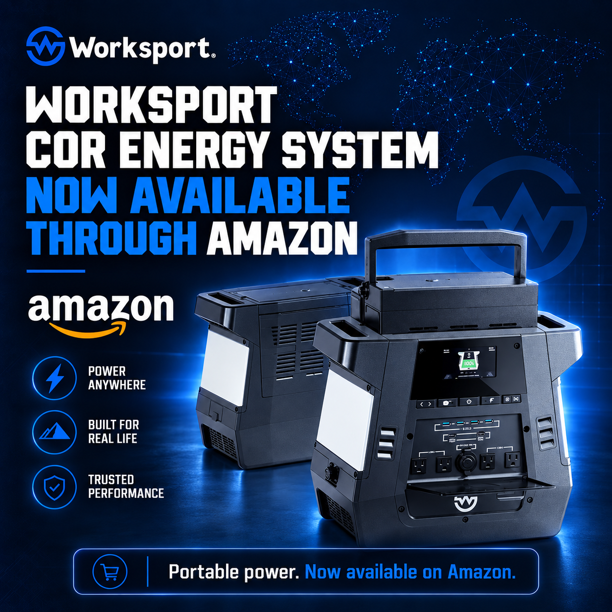 Worksport COR Energy System Now Available Through Amazon