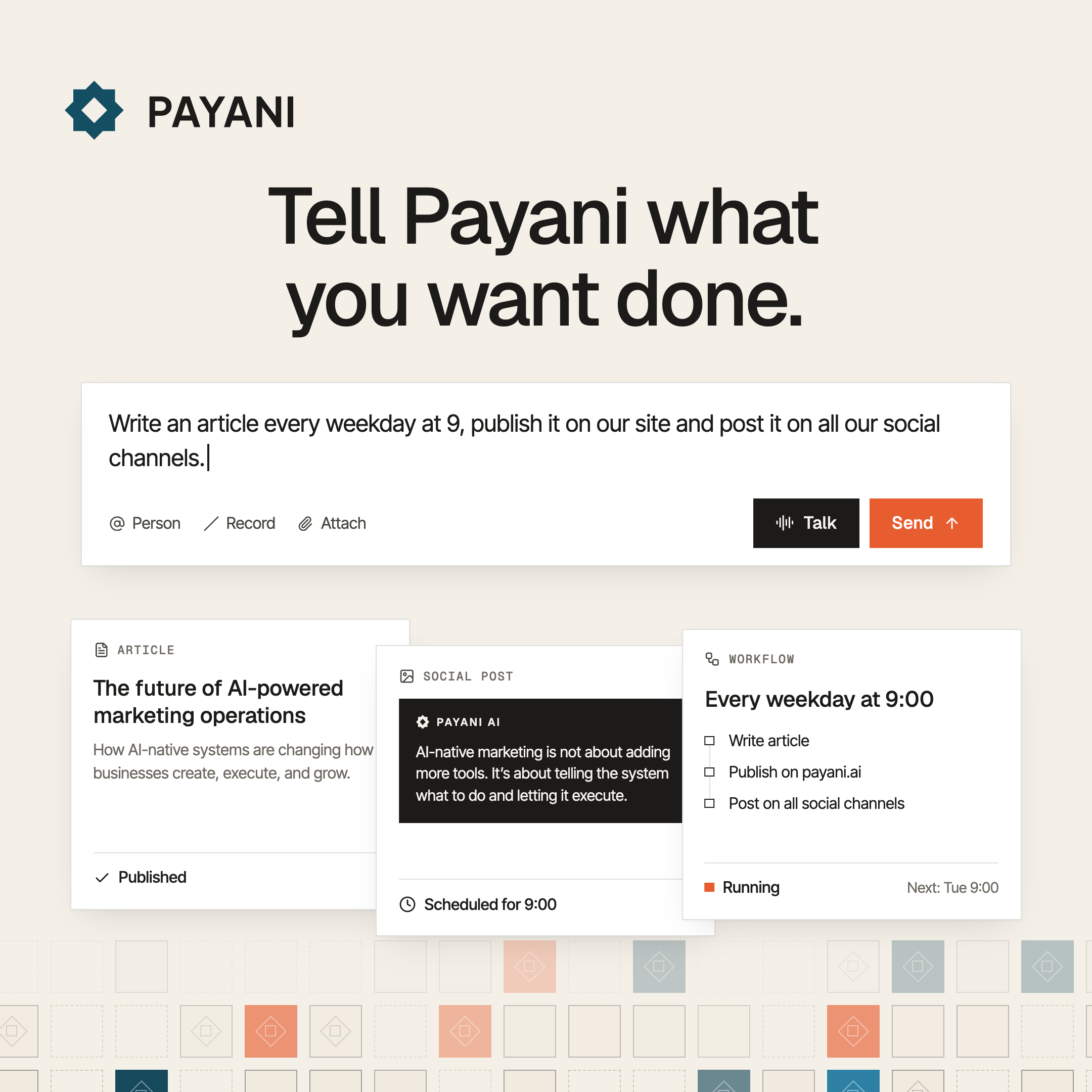 Payani AI Launches AI-Powered Marketing and Sales Execution: Tell the AI What You Want Done