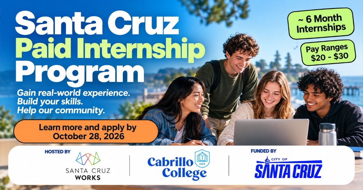 10+ Paid Internships Available for Santa Cruz County California Young Adults